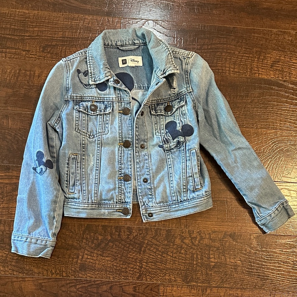 Disney Kids Jean Jacket with Mickey Mouse - Light Blue Size Medium (8-9)